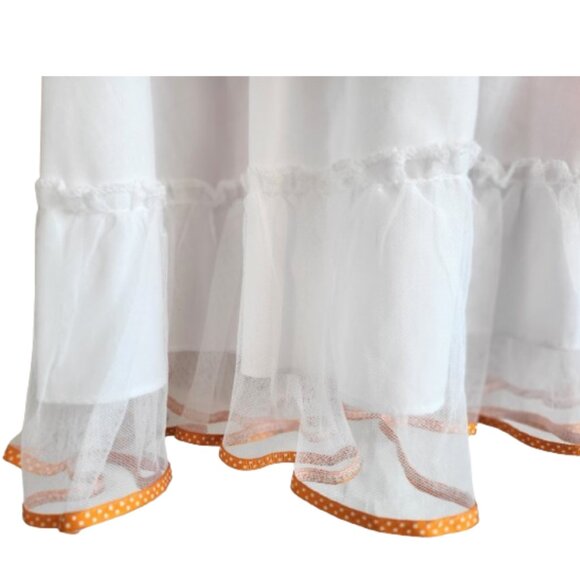 RARE EDITIONS Pink Orange & White Sleeveless Floral Dress - Girl's 6 - Picture 6 of 9